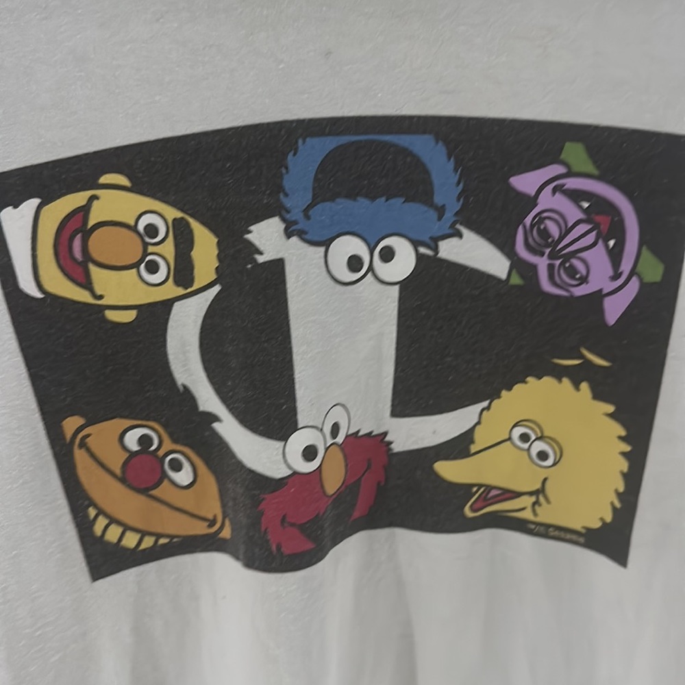 Vintage Champion X Sesame Street X Naturel Mens Long… Gem